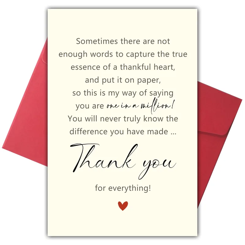 Thankful Heart Thank You Card for Someone Special
