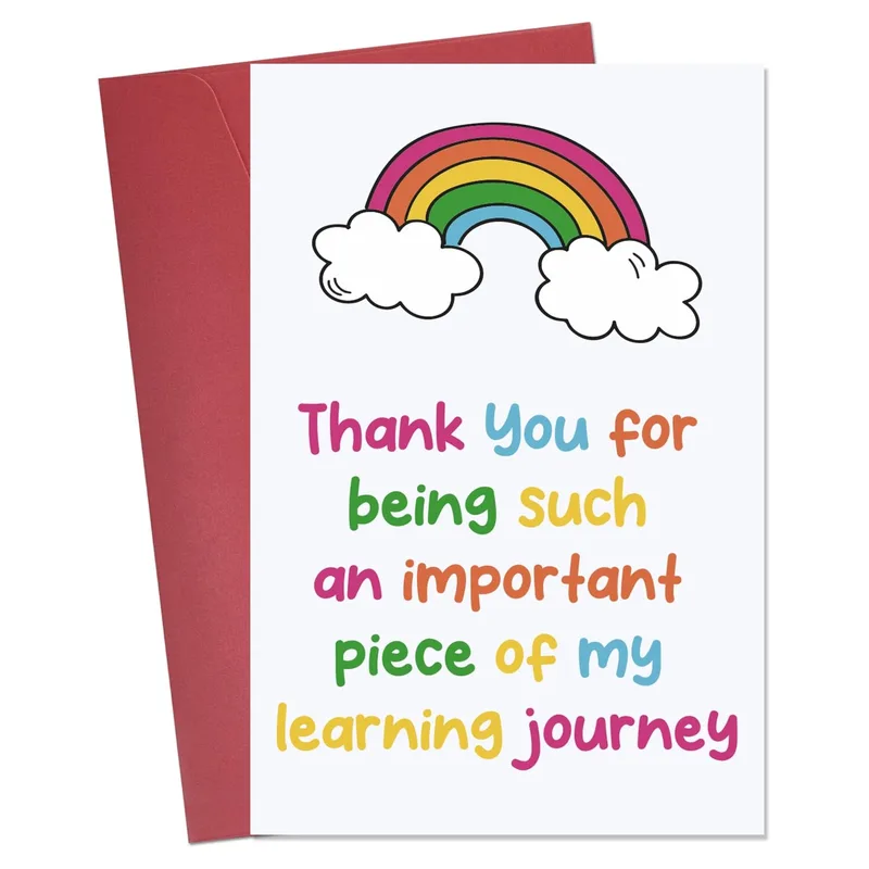 Learning Journey Card: A Rainbow Thank You for Teachers