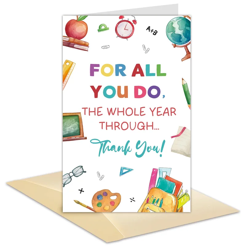 End of Year Teacher Card: Thank You for Every Lesson