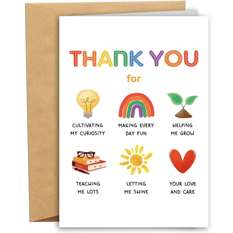 Thank You for Cultivating Card with Six Bright Icons