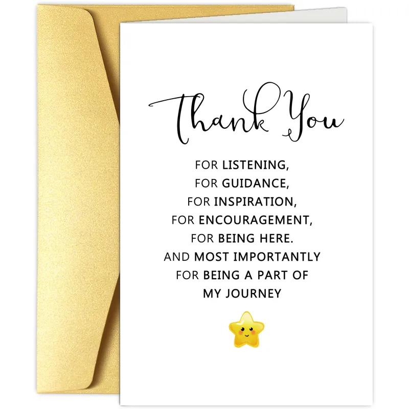 Gratitude for Guidance Card: A Thank You Note That Names Each Gift