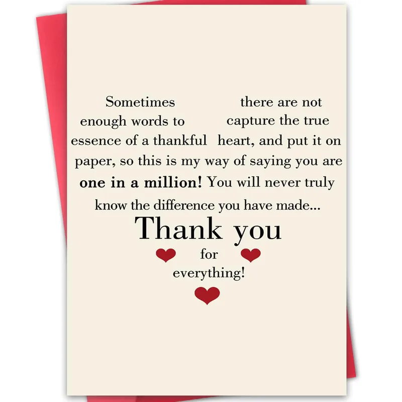 Thank You Gratitude Card for Someone Who Made a Difference