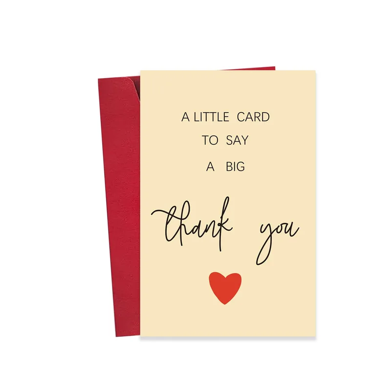 A Little Card To Say Card: Minimal Thank You Greeting Card