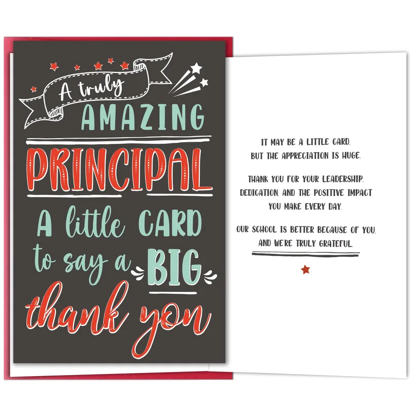 Amazing Principal Card: A Big Thank You for Your Leadership