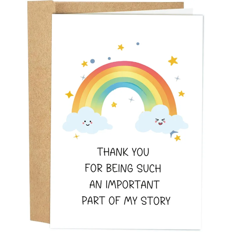 Cute Rainbow Card: A Thank You With Heart
