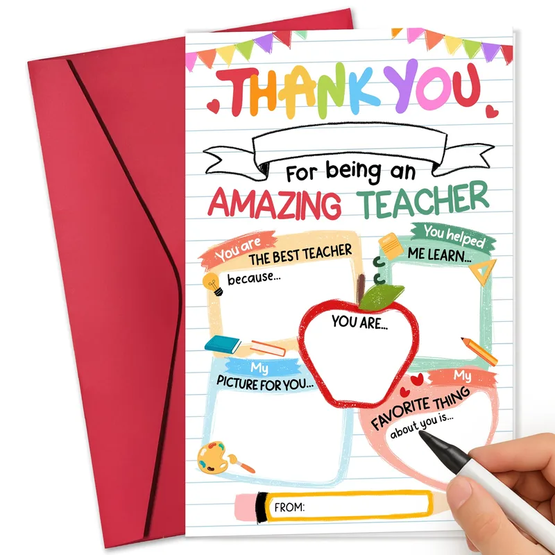 Amazing Teacher Card: Fill-In Thank You for Teachers