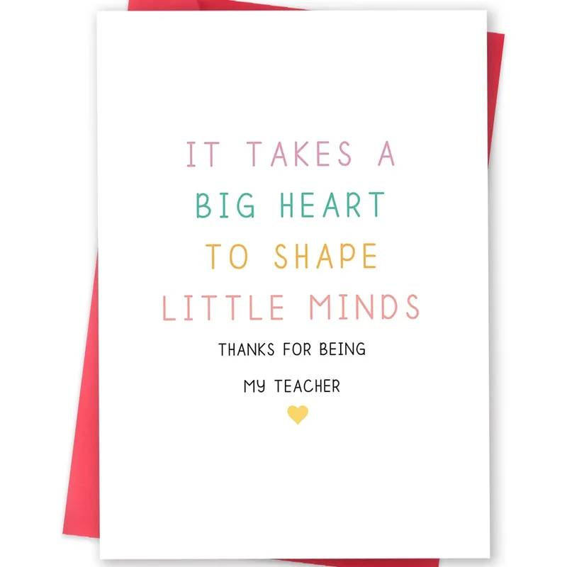 Thanks for Being My Teacher Card: Heartfelt Thank You