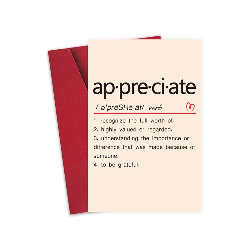 Dictionary Definition Card for Someone Who Deserves Thanks