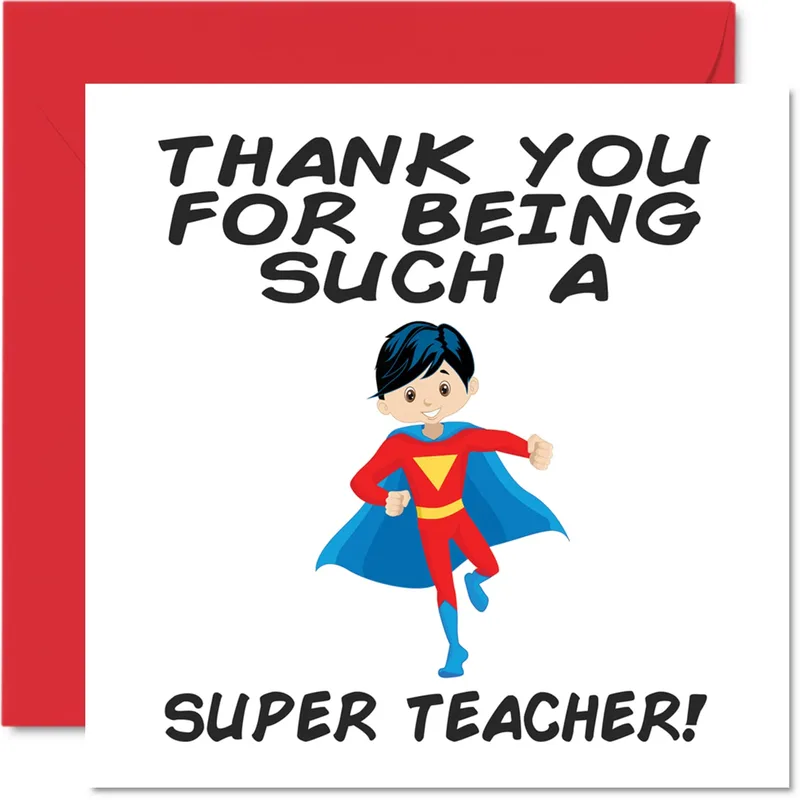 Super Teacher Thank You Card for Your Favorite Educator