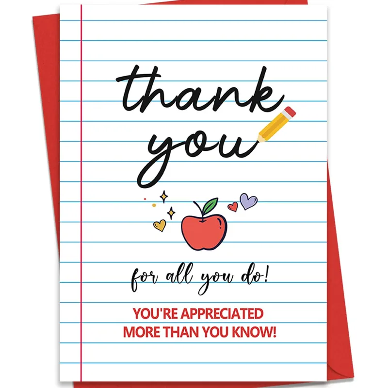 Thanks for All You Do Card: A Teacher Thank You