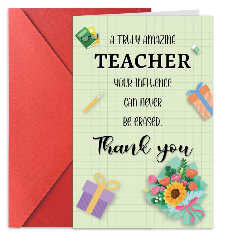A Truly Amazing Teacher Card: Thank You for Your Influence