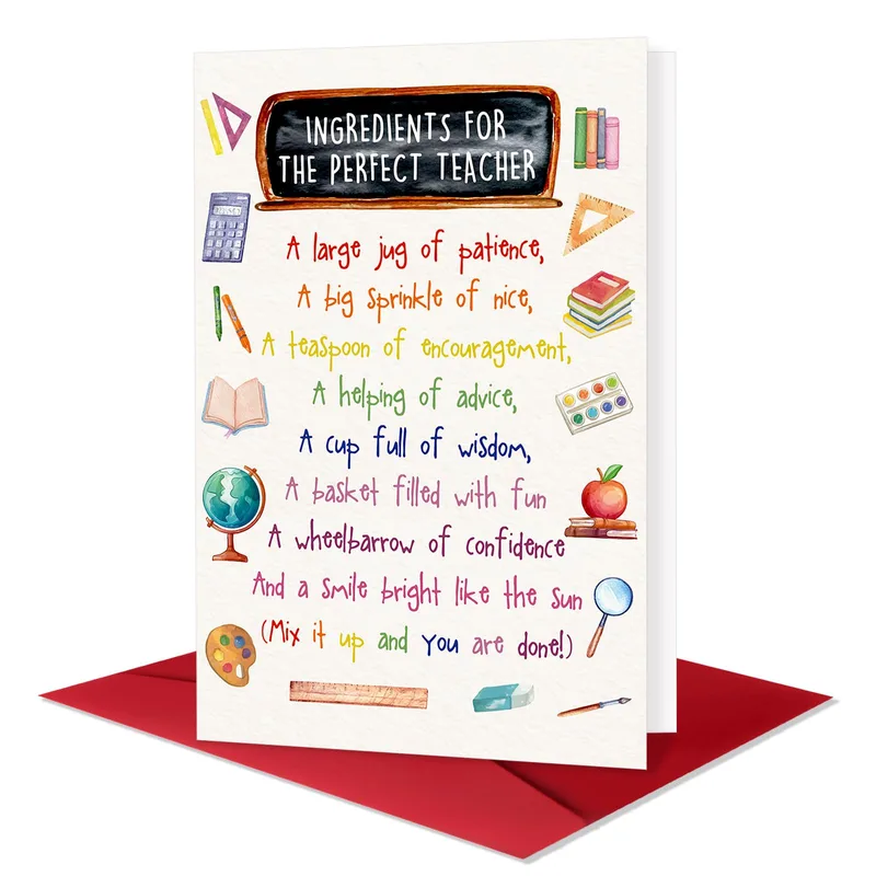 Perfect Teacher Card: A Recipe for Thanks