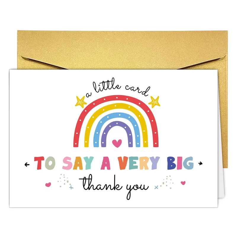 Colorful Rainbow Hearts Card for a Big Thank You