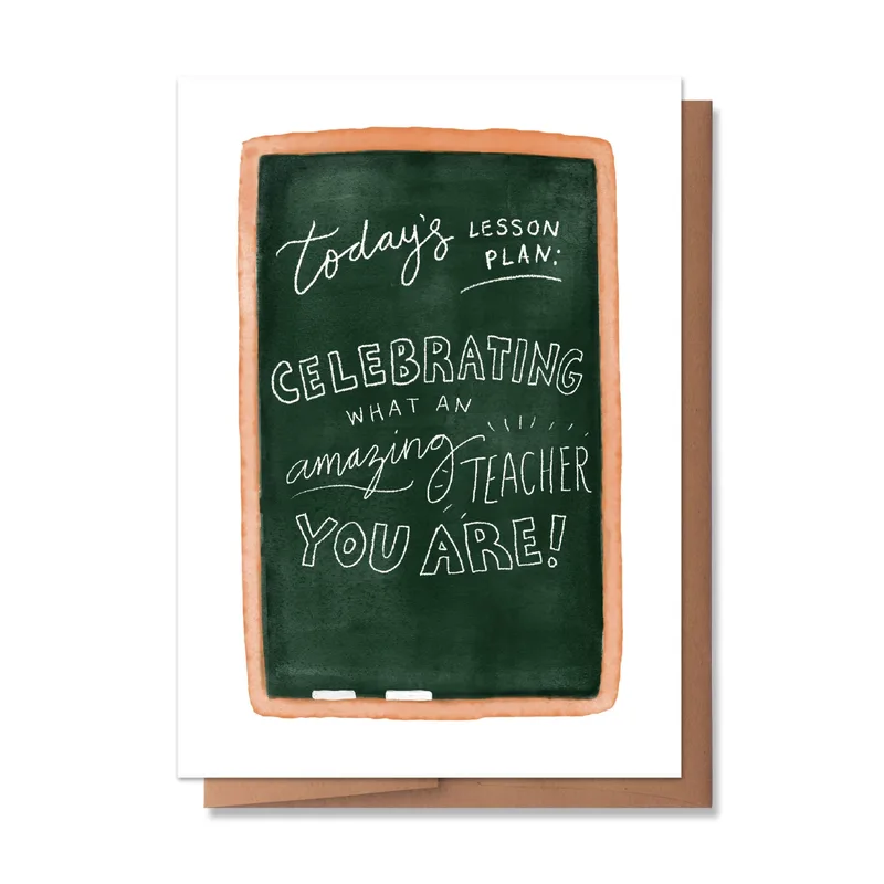 Today's Lesson Plan Celebrating Card for Teachers