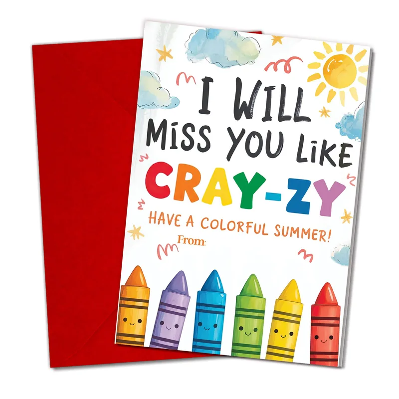 Miss You Like Crazy Card for Summer Goodbyes