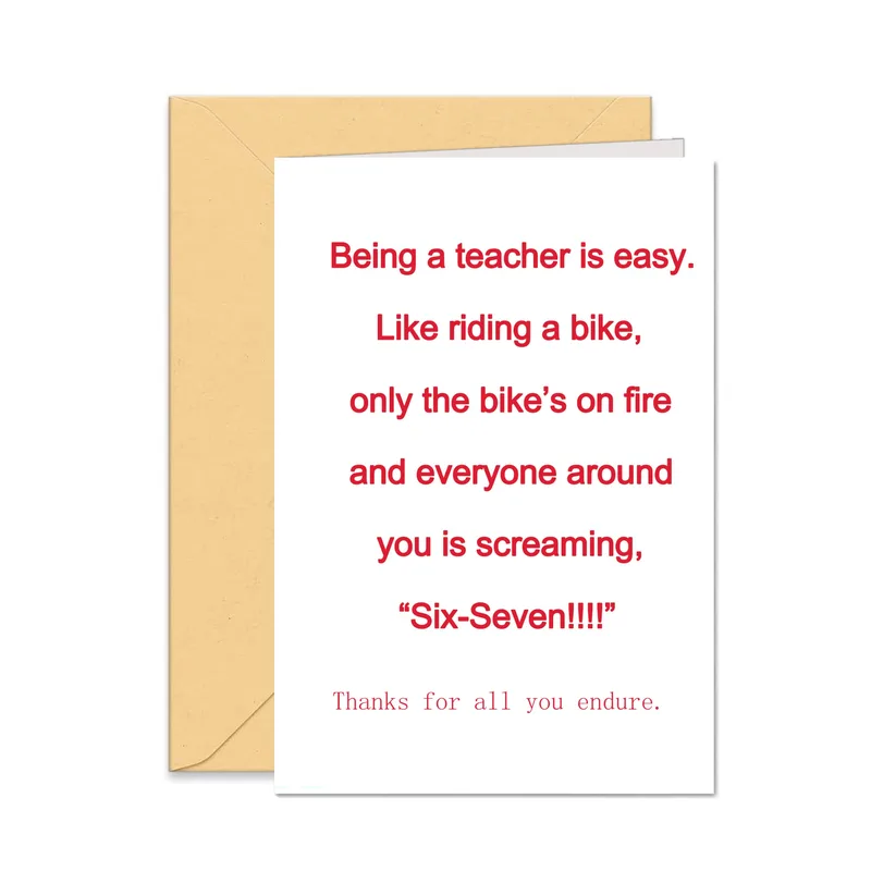 Being a Teacher Card: A Funny Thank You for Hard Days