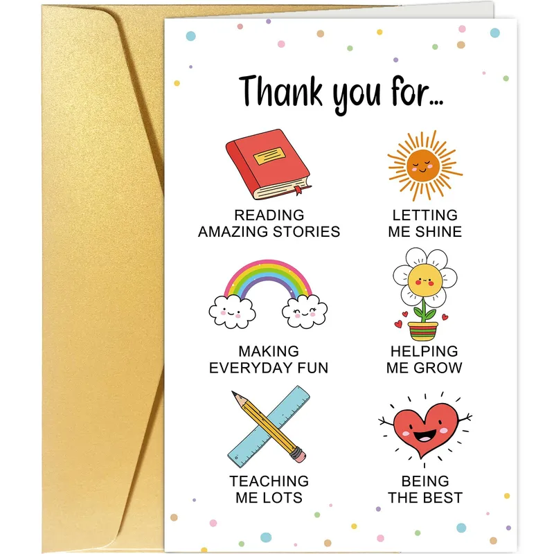 Thank You for Reading Card: Doodle Icons for Teachers