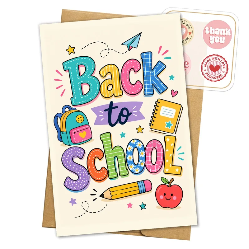 Teacher Back to School Card for New Year Motivation