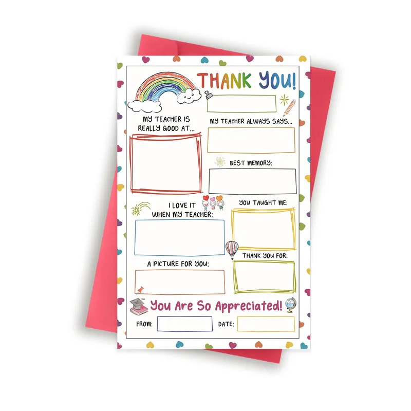Fill in the Blank Teacher Card – Greeting Card in natural