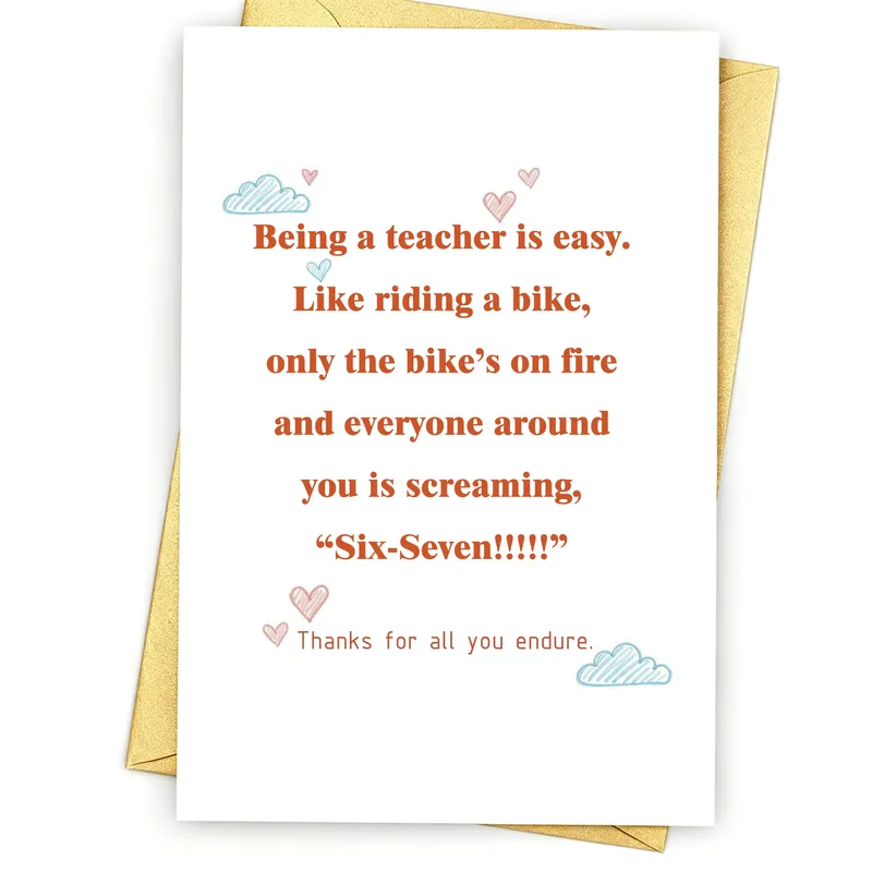 Thanks Teacher Card: A Funny Thank-You for Educators
