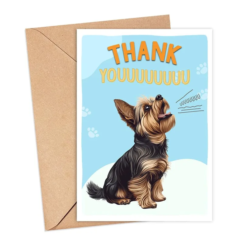 Yorkie Thank You Card for Someone Who Notices Your Kindness
