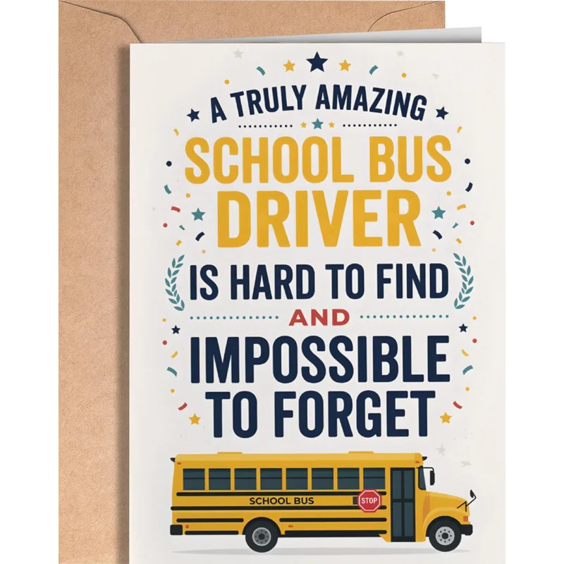 Amazing Bus Driver Card: A Thank You With Heart
