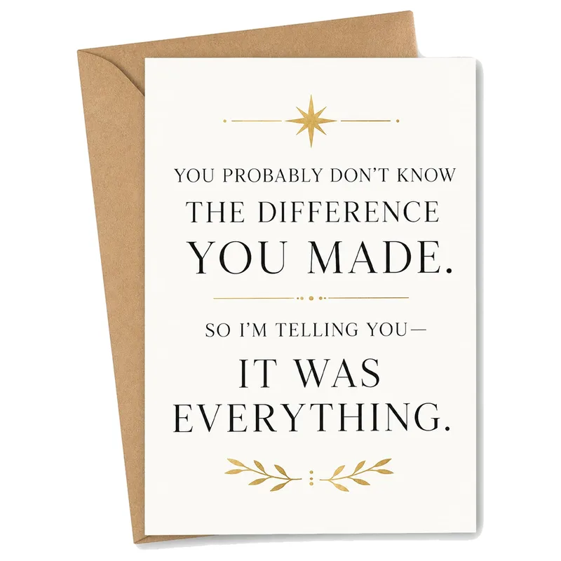 Difference You Made Card: A Heartfelt Thank You