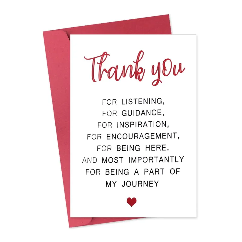 Thank You Guidance Card for Mentors and Friends