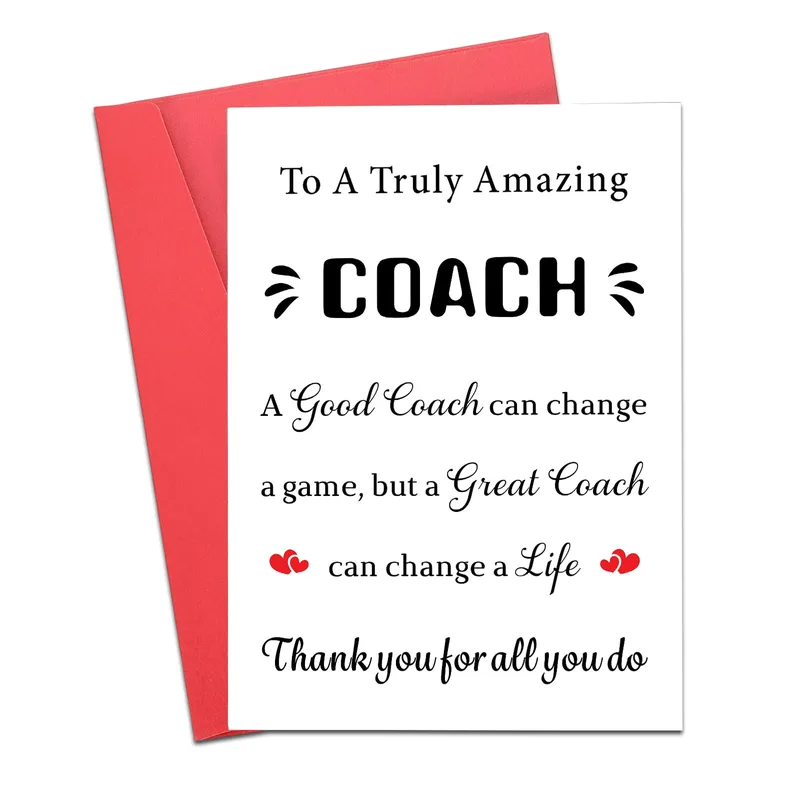 To A Truly Amazing Card for Your Coach, Thank You Style