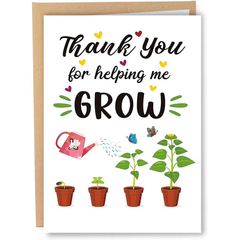 Potted Plants Watering Card for a Thank You Moment