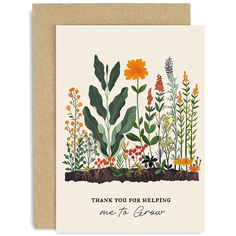 Botanical Garden Thank You Card for a Helpful Mentor