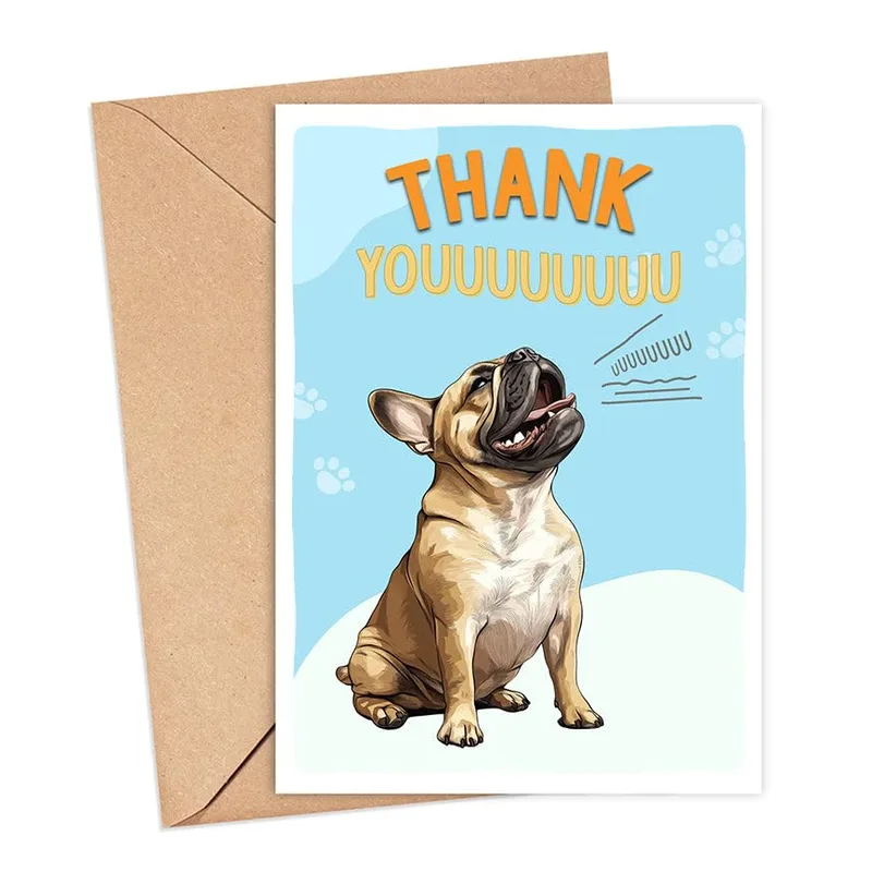 French Bulldog Thank You Card for Someone Special