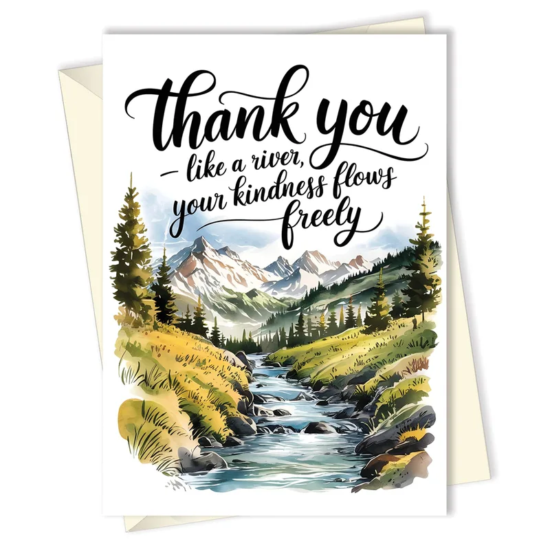 Kindness Flows Card: A Thank You Inspired by a River