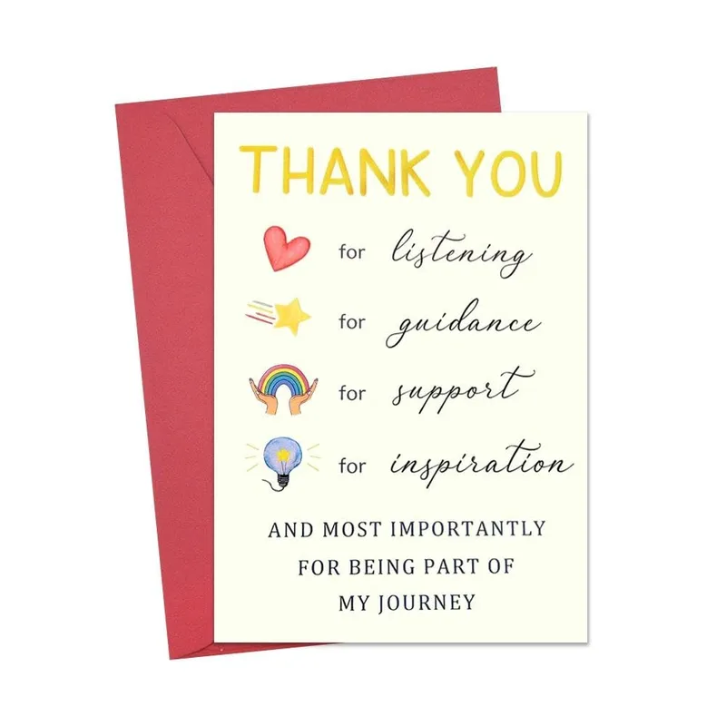 Thanks for Support Card: Thank You for Listening and Guidance
