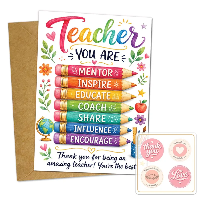 Teacher You Are Mentor Card: Pencils That Say It All