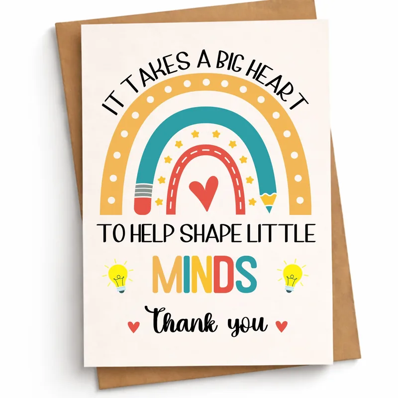 It Takes a Big Heart Card for Teachers and Mentors