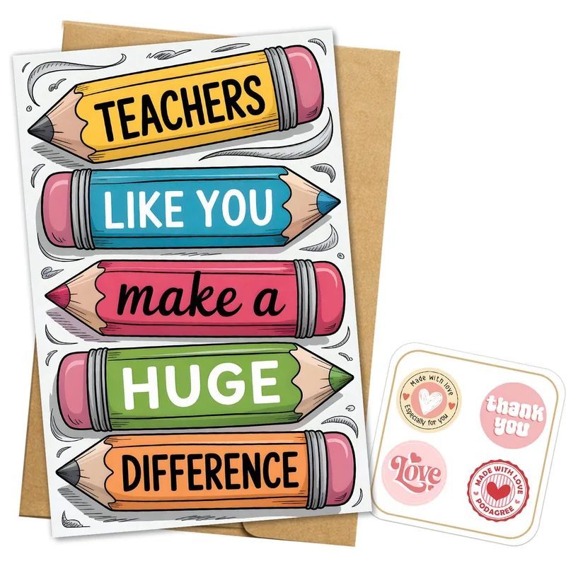 Teachers Make a Difference Card for Thoughtful Thanks