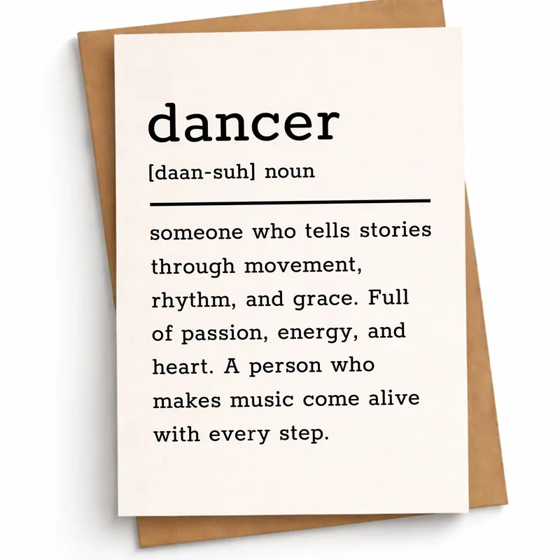 Dancer Definition Card for Thank You Moments