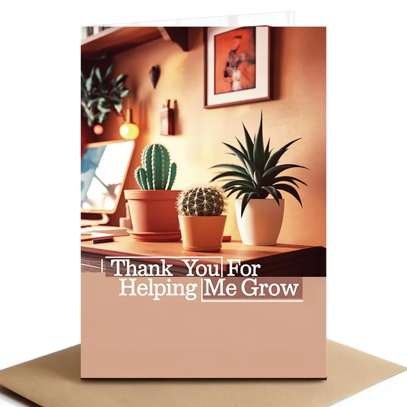 Thank You Plants Card: Cacti and Succulents Thanks
