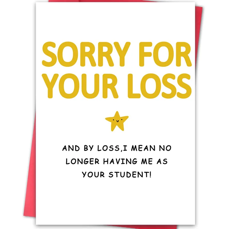 Teacher Goodbye Card: Funny Farewell for Students