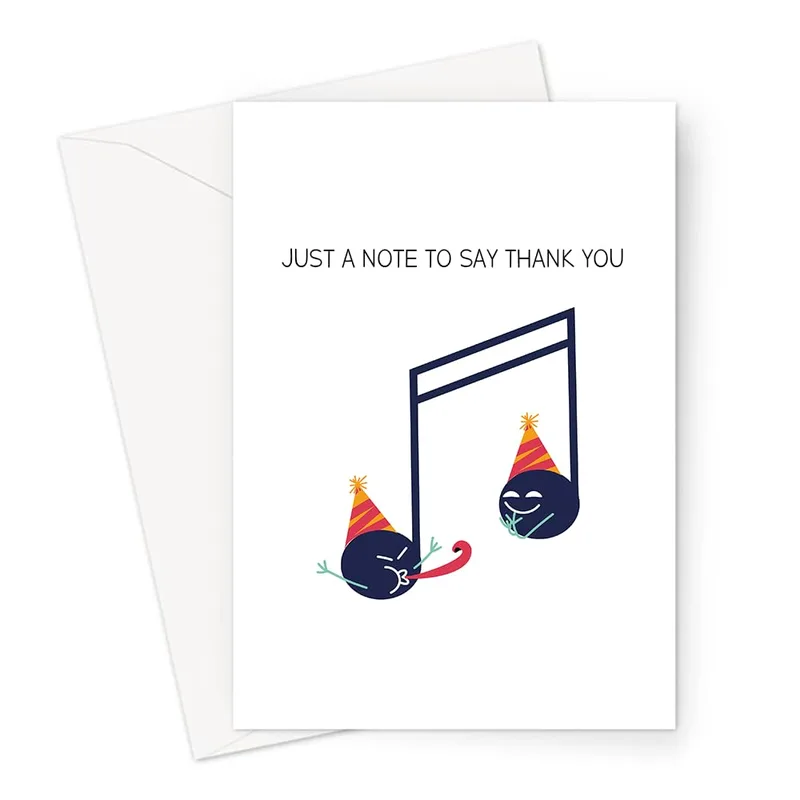 Musical Note Thank You Card for Music Lovers and Teachers
