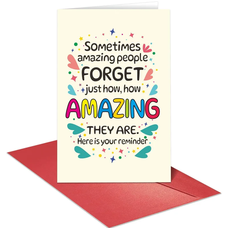 Colorful Hearts and Sparkles Card for Amazing People