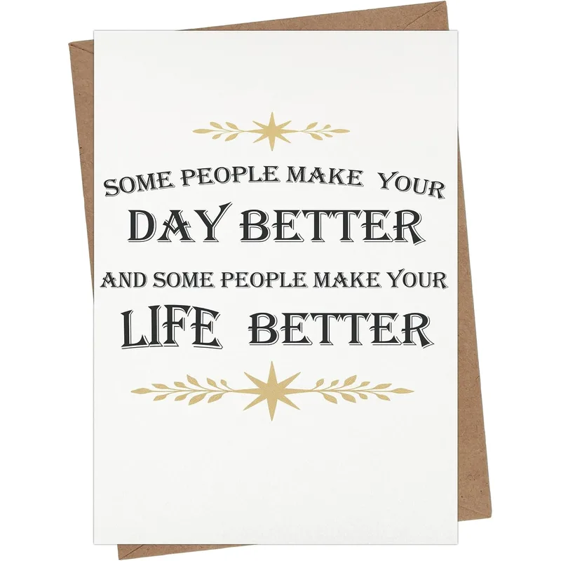 Typography Gold Starbursts Friendship Card