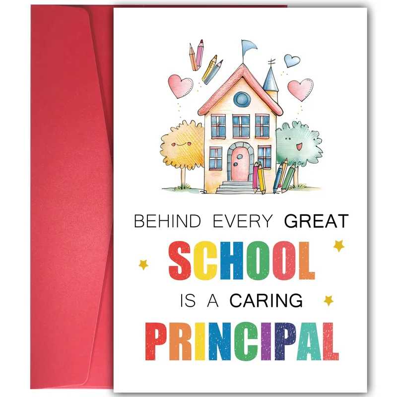 School Building Teacher Card for Principals and Staff