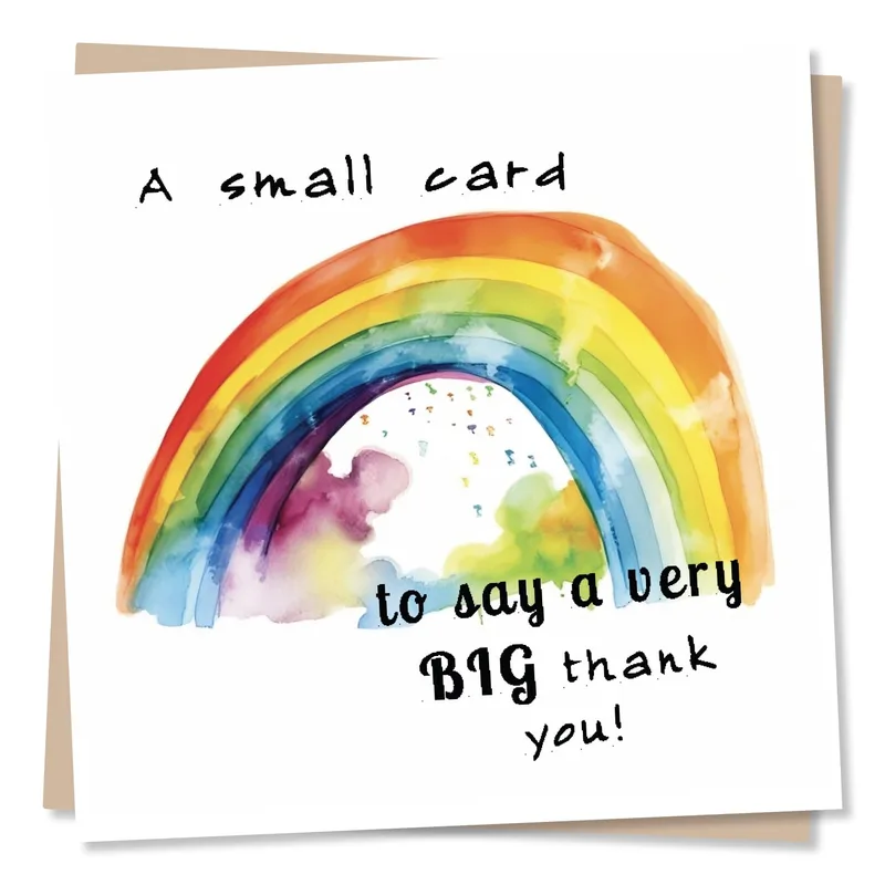 Rainbow Splash Thank You Card for Expressing Big Gratitude