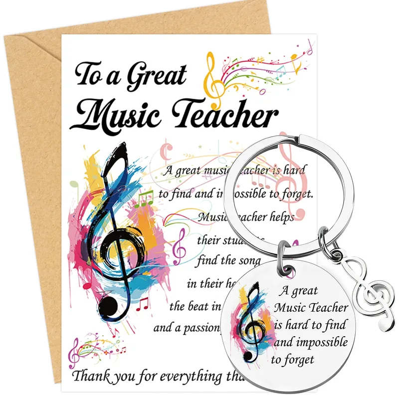Musical Notes Teacher Card: A Watercolor Tribute to Music Educators