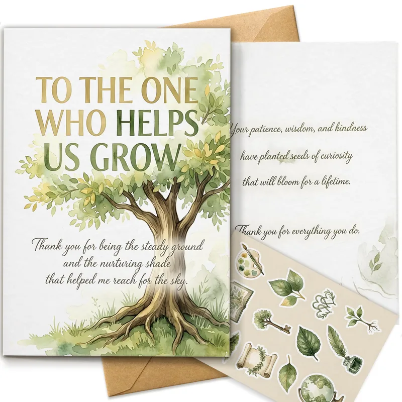 Tree Thank You Card for the Mentor Who Helps Us Grow