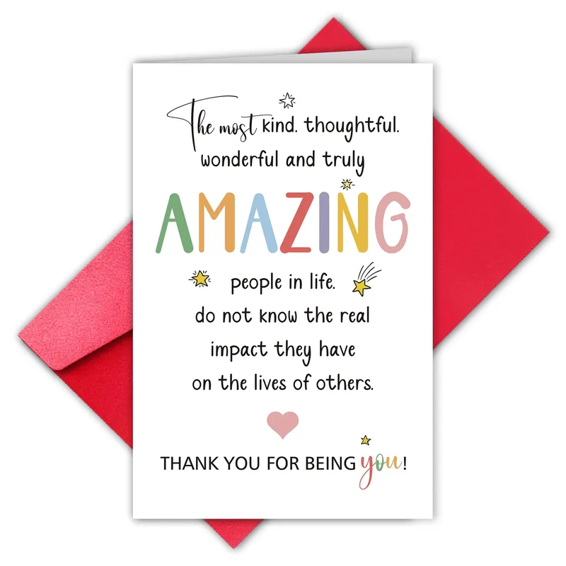 Envelope Colorful Amazing Thank You Card for Kind People
