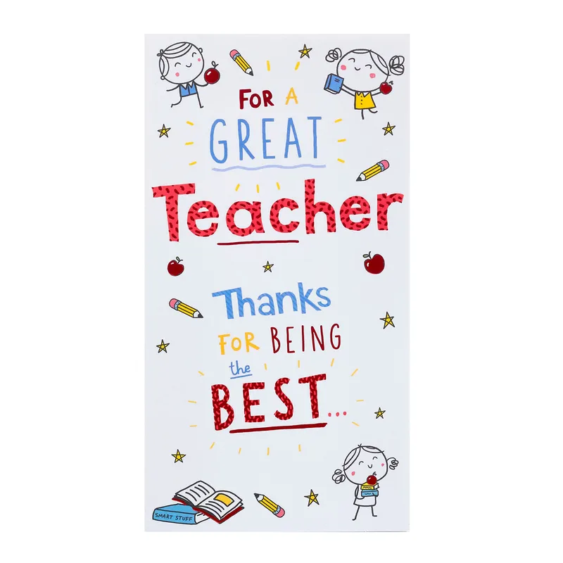 Card Doodle Kids Teacher Card: A Hand-Drawn Thank You Note