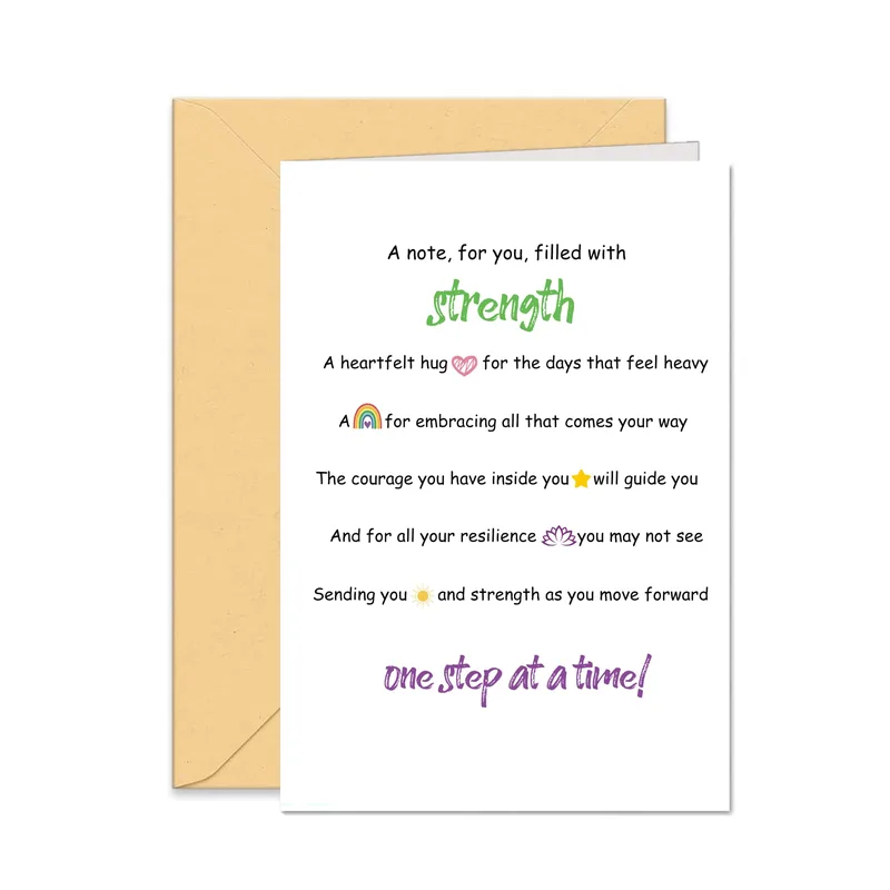Getting Through Hard Times Card with Rainbow and Star Art